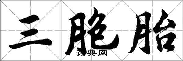 胡問遂三胞胎行書怎么寫