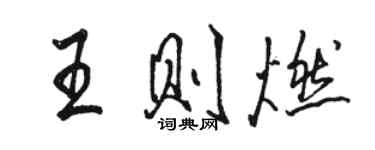 駱恆光王則燃行書個性簽名怎么寫