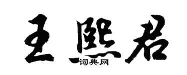 胡問遂王熙君行書個性簽名怎么寫