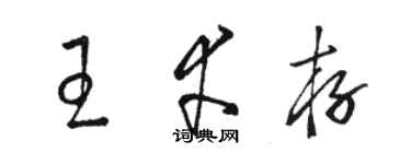 駱恆光王倖存草書個性簽名怎么寫