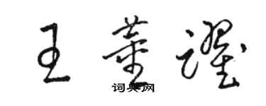 駱恆光王董躍草書個性簽名怎么寫