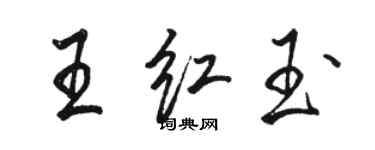 駱恆光王紅玉行書個性簽名怎么寫