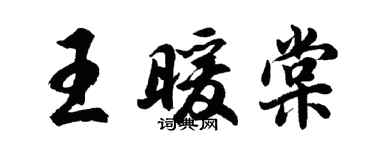 胡問遂王暖棠行書個性簽名怎么寫