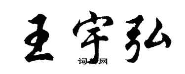 胡問遂王宇弘行書個性簽名怎么寫