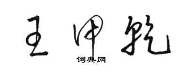 駱恆光王甲乾草書個性簽名怎么寫