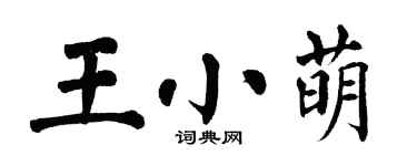 翁闓運王小萌楷書個性簽名怎么寫