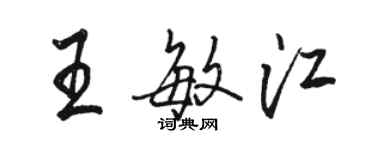 駱恆光王敏江行書個性簽名怎么寫