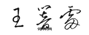 駱恆光王響雷草書個性簽名怎么寫