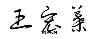 曾慶福王宏葉草書個性簽名怎么寫