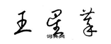 梁錦英王星萃草書個性簽名怎么寫
