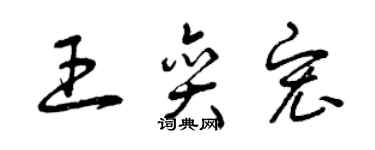 曾慶福王奕宏草書個性簽名怎么寫