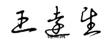 曾慶福王遠望草書個性簽名怎么寫