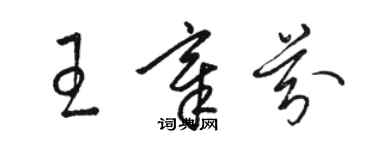 駱恆光王章芬草書個性簽名怎么寫