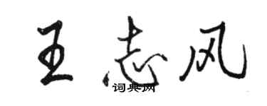 駱恆光王志風行書個性簽名怎么寫