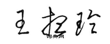 駱恆光王想玲草書個性簽名怎么寫