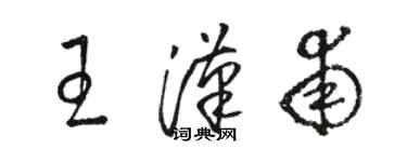 駱恆光王漢甫草書個性簽名怎么寫