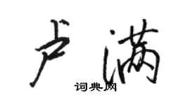 駱恆光盧滿行書個性簽名怎么寫