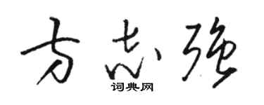 駱恆光方誌強草書個性簽名怎么寫