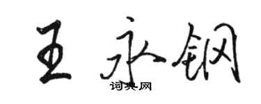 駱恆光王永鋼行書個性簽名怎么寫