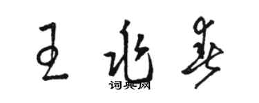 駱恆光王兆春草書個性簽名怎么寫