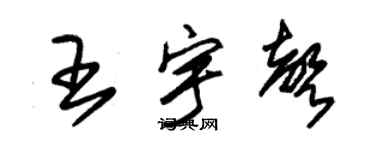 朱錫榮王宇聲草書個性簽名怎么寫