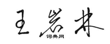 駱恆光王岩林草書個性簽名怎么寫