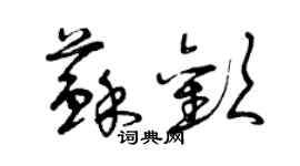 曾慶福蘇歡草書個性簽名怎么寫