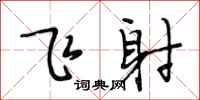 段相林飛射行書怎么寫
