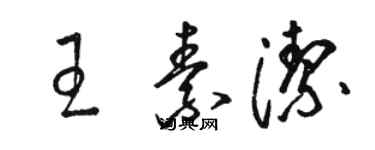 駱恆光王素潔草書個性簽名怎么寫