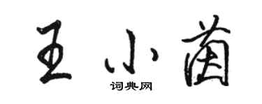 駱恆光王小茵行書個性簽名怎么寫