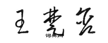 駱恆光王楚含草書個性簽名怎么寫