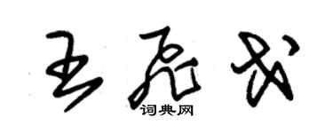 朱錫榮王飛戈草書個性簽名怎么寫