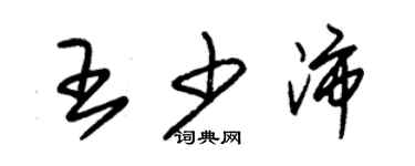 朱錫榮王少沛草書個性簽名怎么寫