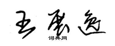 朱錫榮王展逸草書個性簽名怎么寫