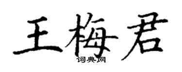 丁謙王梅君楷書個性簽名怎么寫