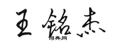 駱恆光王銘傑行書個性簽名怎么寫