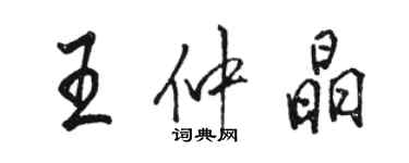 駱恆光王仲晶行書個性簽名怎么寫