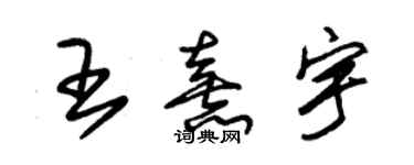 朱錫榮王熹宇草書個性簽名怎么寫