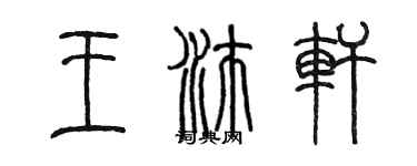 陳墨王沛軒篆書個性簽名怎么寫