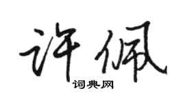 駱恆光許佩行書個性簽名怎么寫