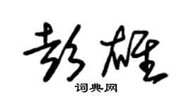 朱錫榮彭雄草書個性簽名怎么寫