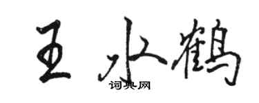 駱恆光王水鶴行書個性簽名怎么寫