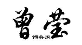 胡問遂曾瑩行書個性簽名怎么寫