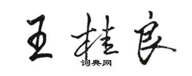 駱恆光王桂良行書個性簽名怎么寫