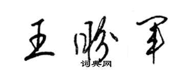 梁錦英王盼軍草書個性簽名怎么寫