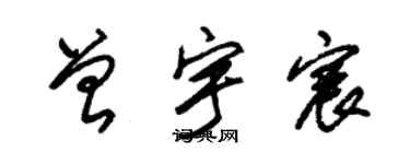 朱錫榮曾宇宸草書個性簽名怎么寫