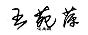 朱錫榮王苑萍草書個性簽名怎么寫