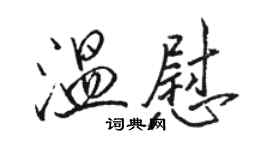 駱恆光溫慰行書個性簽名怎么寫