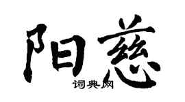 翁闓運陽慈楷書個性簽名怎么寫