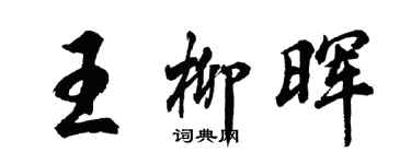 胡問遂王柳暉行書個性簽名怎么寫